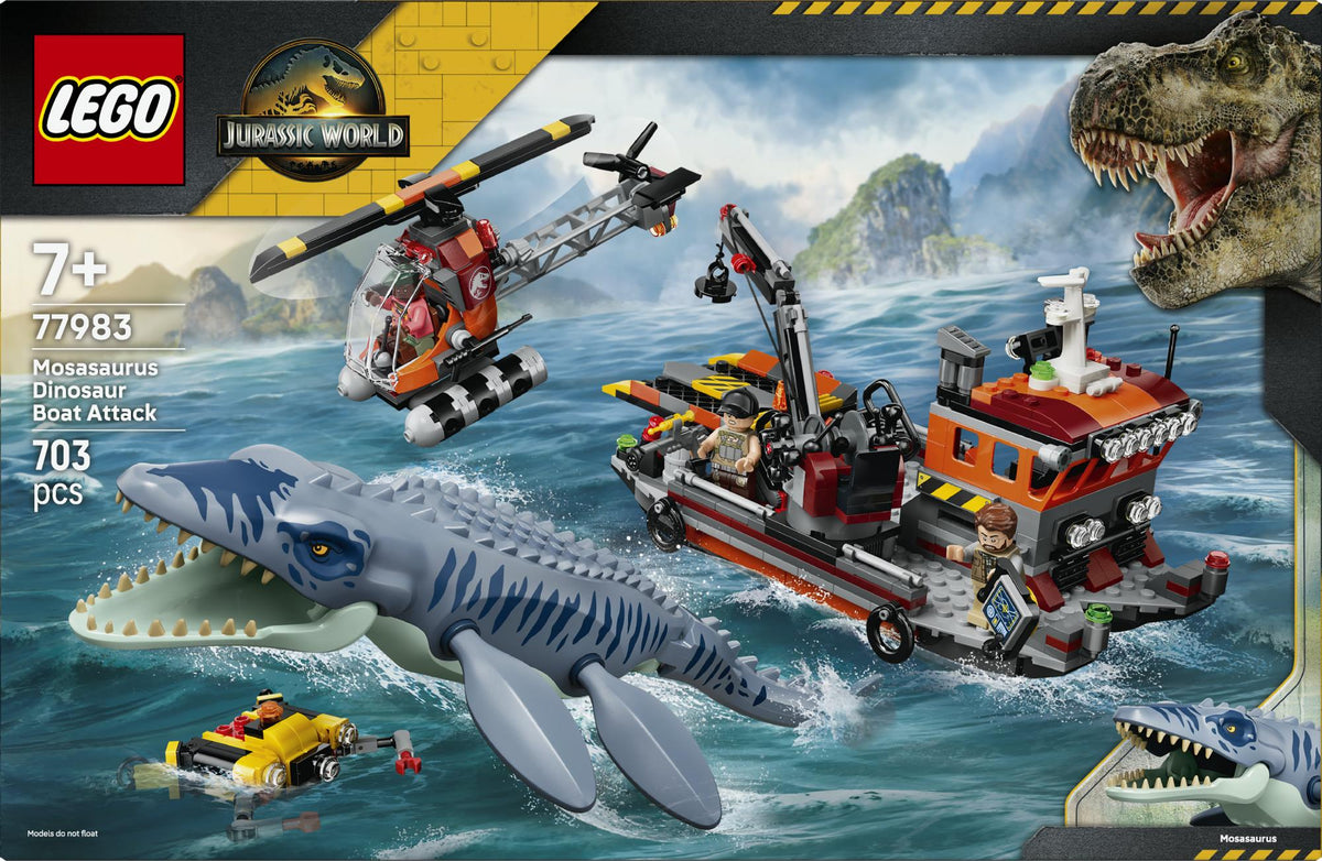 LEGO - Jurassic World - Mosasaurus Dinosaur Boat Attack (77983) LEGO