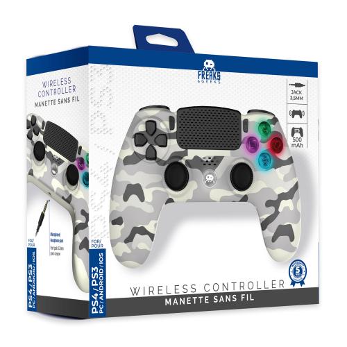 Freaks and Geeks trådløs PS4-controller – White Camo