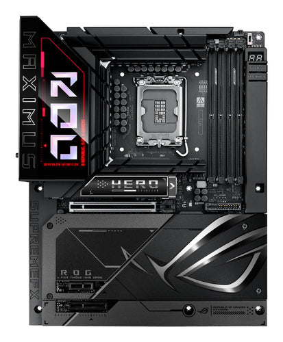 ASUS ROG Maximus Z890 Hero BTF – bundkort set ovenfra