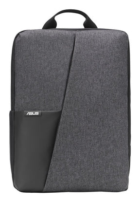 ASUS AP4600 grå rygsæk forfra med gråt tekstil, sort frontlomme og bærehåndtag