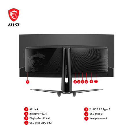 MSI MAG 341CQPDE QD-OLED – skærm – Sort