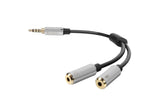Sharkoon PMP35 Black 3.5mm 4-Pole TRRS to Headphone Microphone Smartphone Headset Adapter Cable Sharkoon