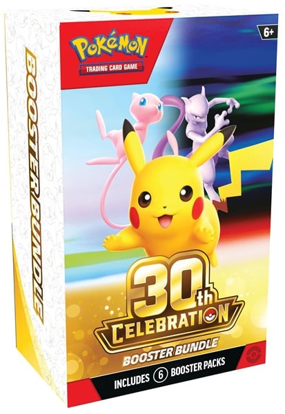 Pokémon TCG 30th Celebration – Booster Bundle – 6 pakker – boosteræske skråt forfra