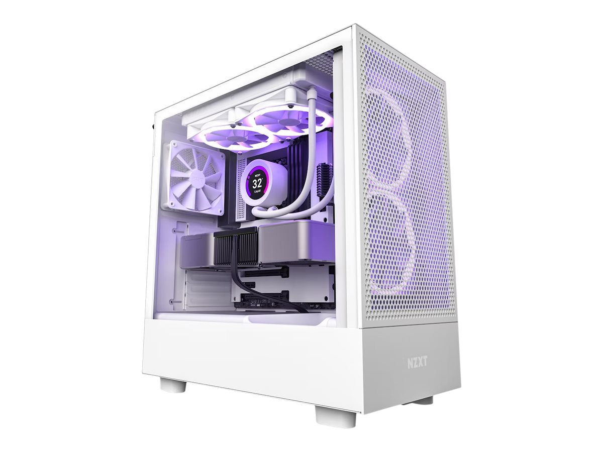 NZXT H series H5 Flow Tårn Udvidet ATX Ingen strømforsyning Hvid