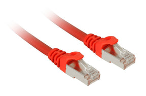 Rødt Sharkoon RJ45 patchkabel med Cat.7a-råkabel