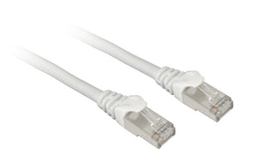 Hvidt Sharkoon RJ45 patchkabel med Cat.7a råkabel