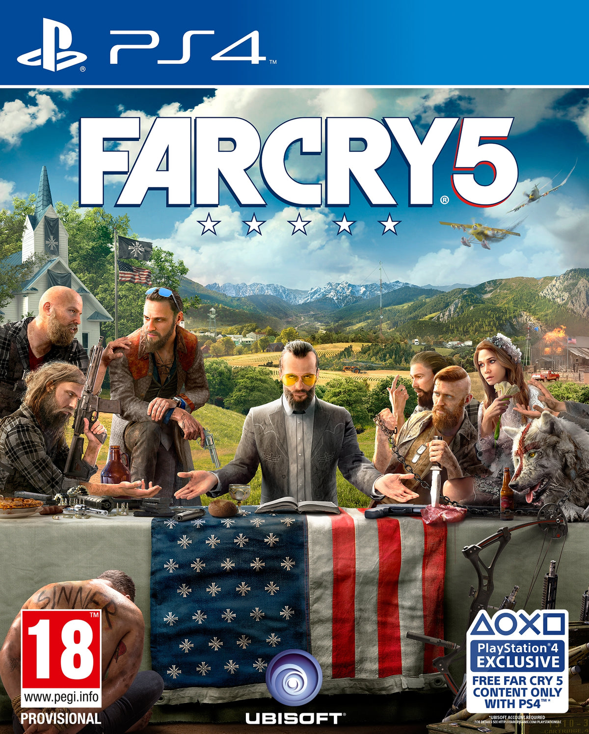 Far Cry 5 – PlayStation 4 – spilomslag