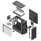 HAVN BF 360 Flow – sort Mid Tower kabinet med præinstallerede high-performance fans HAVN