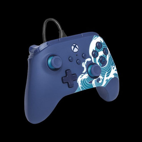 PowerA Advantage kablet controller – Aqua Wave – Xbox/PC – bagside