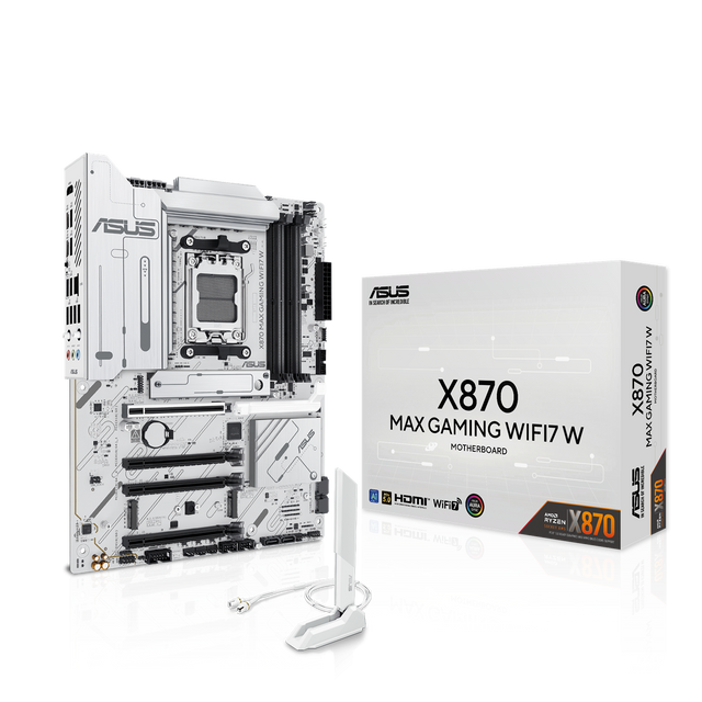 ASUS X870 MAX GAMING WIFI7 WHITE (ATX, X870, AM5, DDR5) ASUS