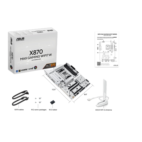 ASUS X870 MAX GAMING WIFI7 WHITE (ATX, X870, AM5, DDR5) ASUS