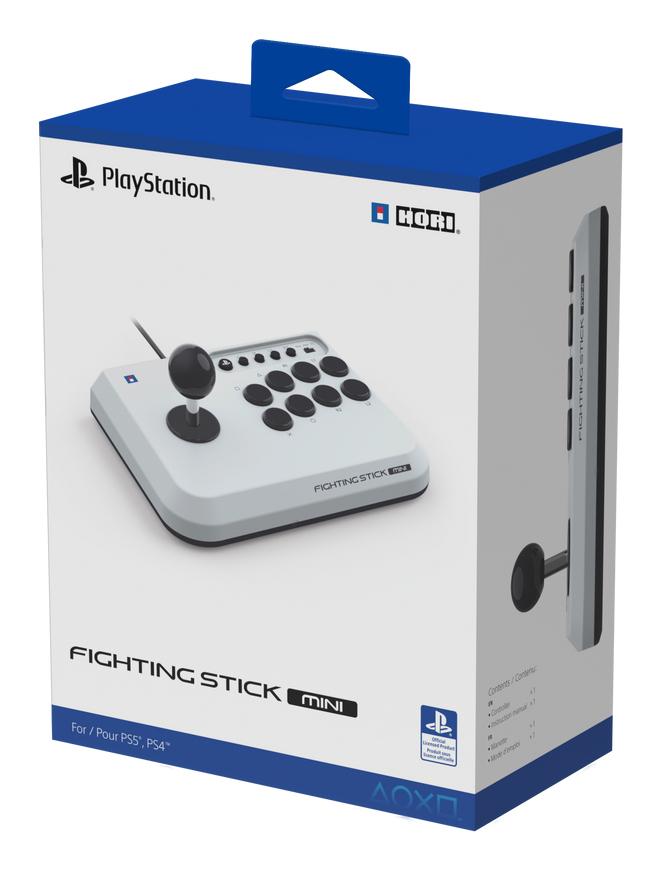 HORI - Fighting Stick Mini for PlayStation®5 - White - 8 inches by 6 inches HORI