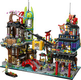 LEGO NINJAGO 71799 – NINJAGO Citys markeder – færdigt NINJAGO-marked med bygninger og svævebane