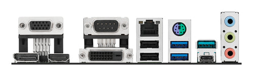 ASUS PRO H810M-C-CSM – micro-ATX bundkort – LGA1851 – bundkortets bagpanel og tilslutninger