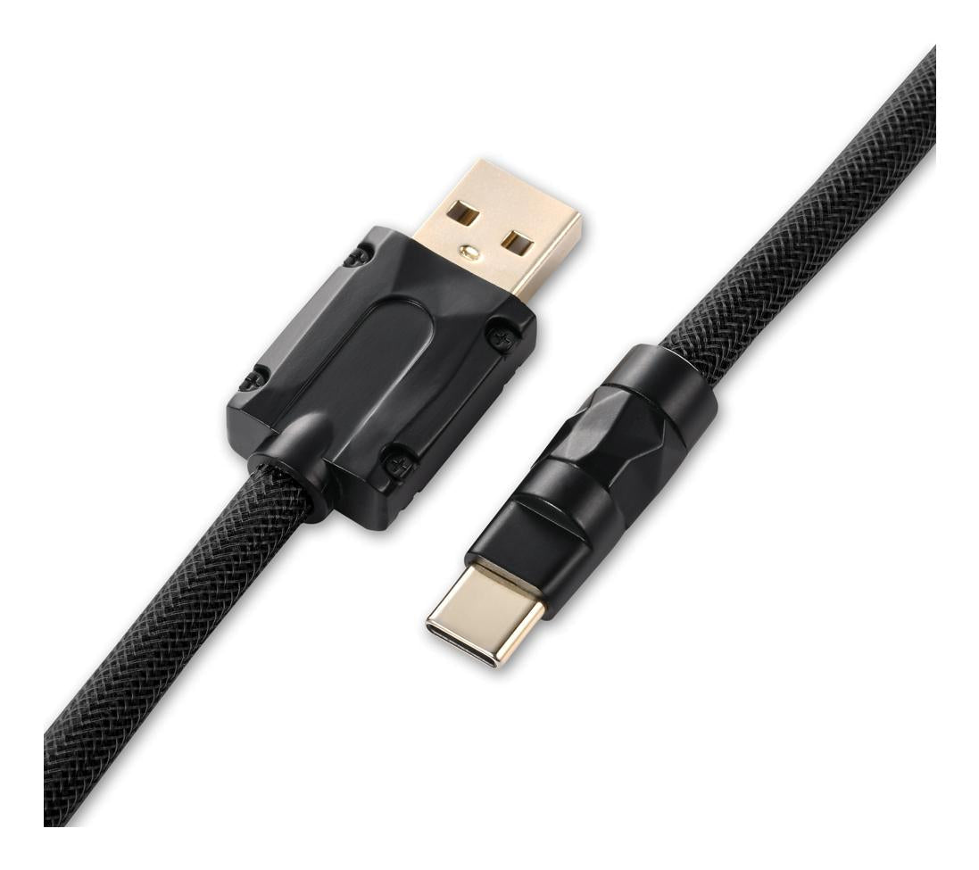 Sharkoon SKILLER SGK50 Black 1.85m USB-C to USB-A Braided Coiled Aviator Keyboard Cable Sharkoon