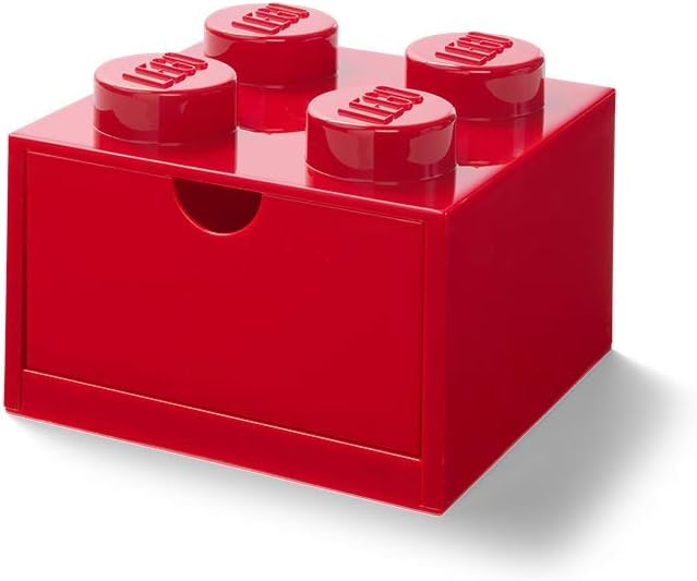Room Copenhagen LEGO Desk Drawer 4 , storage box (red, knobs) Room Copenhagen