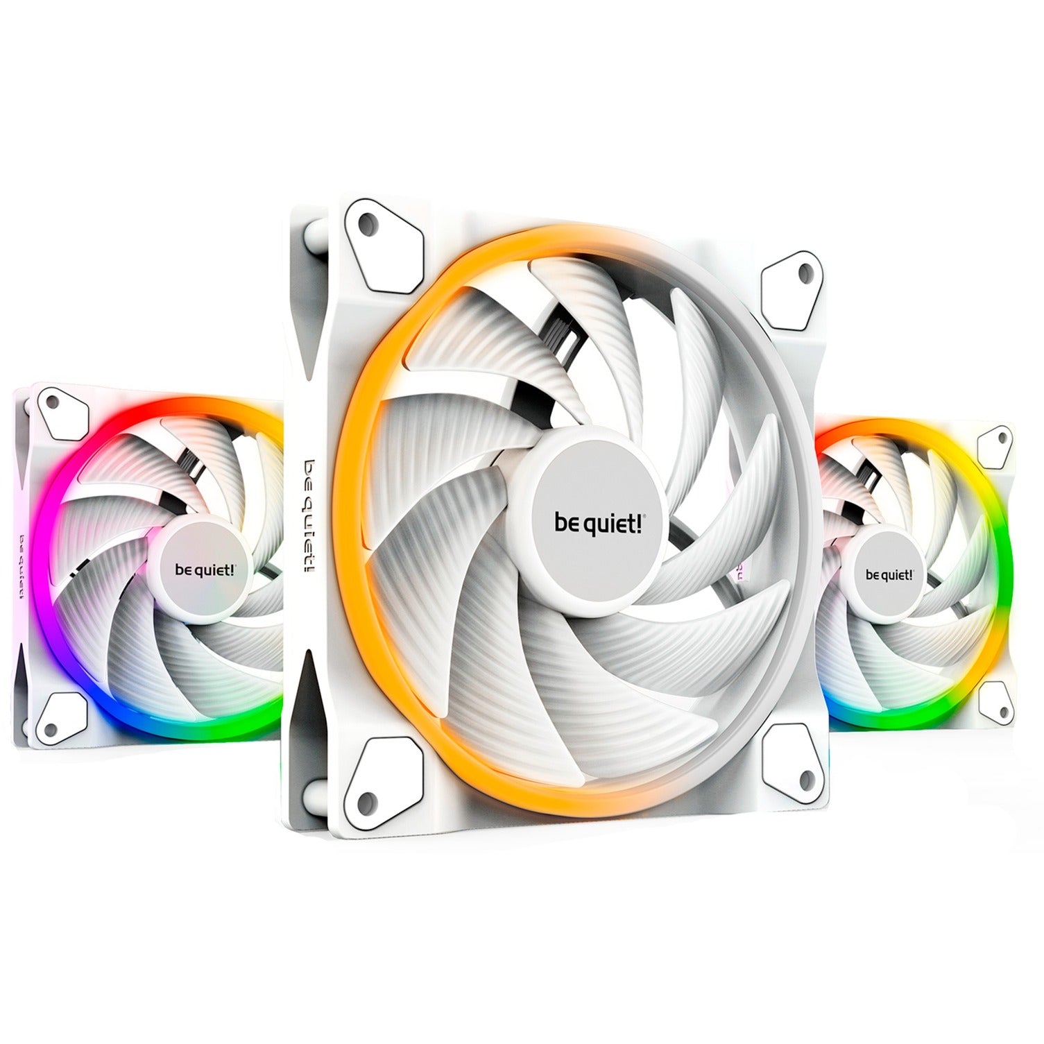 be quiet! Light Wings White 140mm PWM Triple Pack, case fan (white, pack of 3, incl. ARGB hub) Be quiet