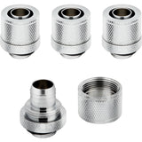 CORSAIR Hydro X Series XF Compression Fitting Kølevæske system tilpasning 4-pack Sølv