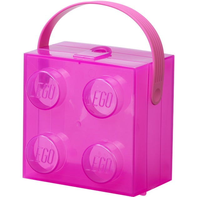 Room Copenhagen LEGO Box with Handle, Storage Box (violet/transparent) Room Copenhagen