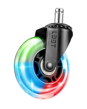 L33T 3″ Gummi Hjul, RGB Lys - 5 Pak L33T