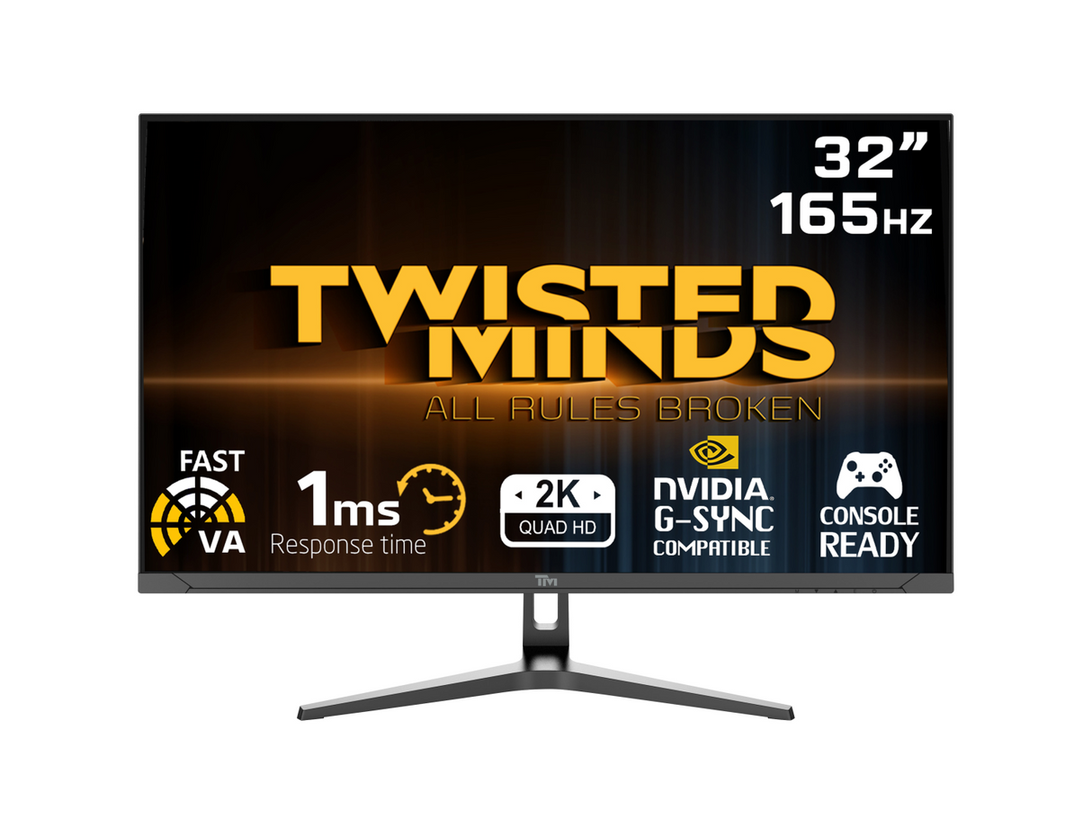 TWISTED MINDS FLAT GAMING MONITOR 32 QHD - 165HZ