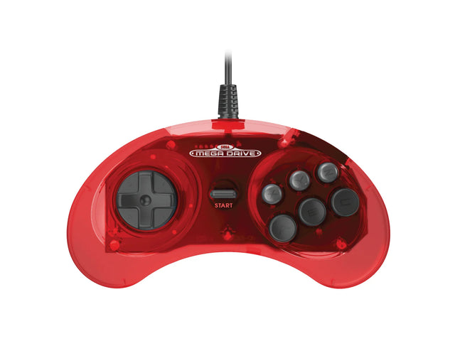 Retro-Bit SEGA Mega Drive – kablet controller, Crimson Red – produktbillede 1