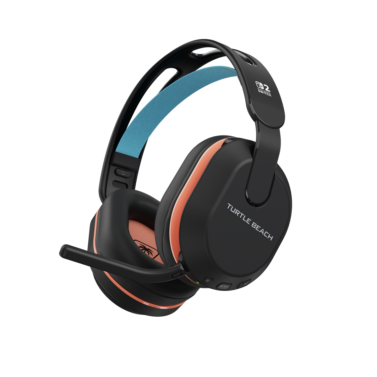 Turtle Beach Stealth 500 – Switch 2-headset, sort – Sort Switch 2-headset på mørk baggrund