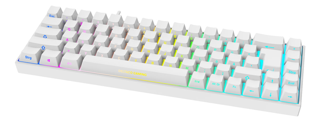DELTACO GAMING WK95R Tastatur Mekanisk RGB Trådløs Kabling Tysk Deltaco