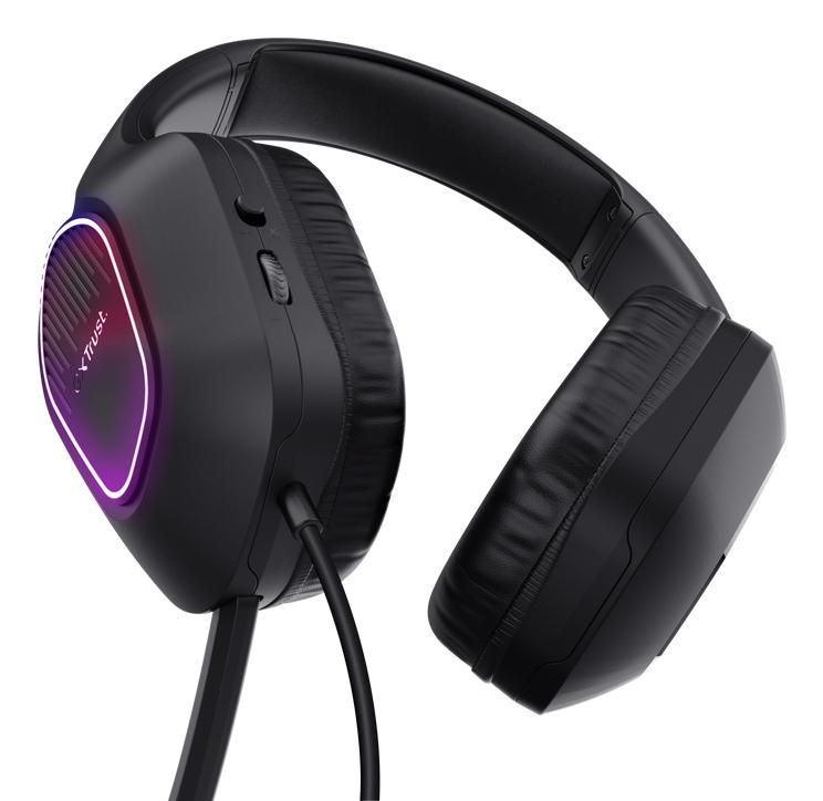 TRUST GXT416 ZIROX LED-HEADSET - SVART