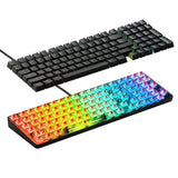 Glorious GMMK Eternal med afmonterede keycaps og RGB-belysning