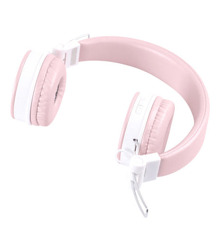 Foldbar on-ear BT headset, 3,5 mm, lyserød streetz