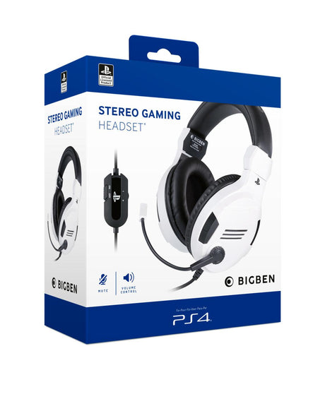 Playstation 4 HW Bigben Stereo Gaming Headset v3 (White) Nacon