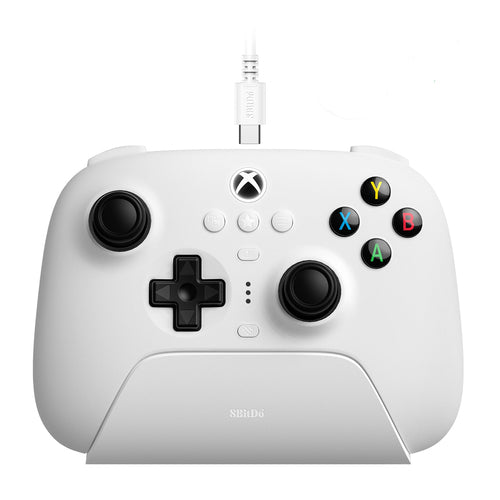 8BitDo Ultimate 3-mode Controller Xbox/PC Hvid – Hvid controller med USB-kabel