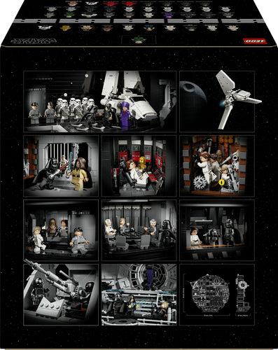 LEGO Star Wars 75419 – Dødsstjernen – æskens bagside med rumstationens scener