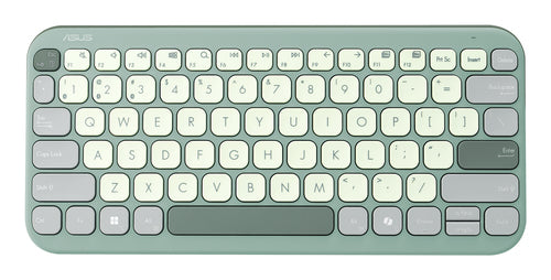 ASUS Marshmallow KW100 Bluetooth-tastatur – taster og arbejdsflade set ovenfra