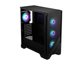 MSI MAG FORGE 320R AIRFLOW – sort PC-kabinet – skråt indkig til kabinettet