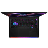 MSI Raider 16 Max HX B2WJ-414FRY – tastatur og touchpad set ovenfra