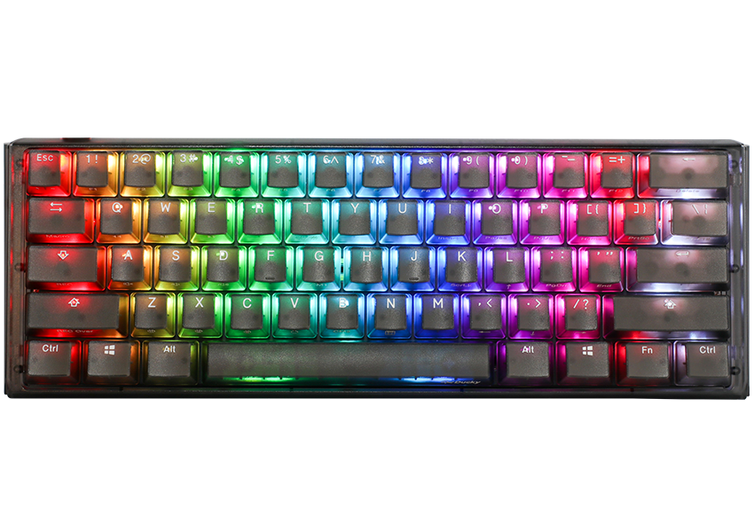 Ducky One 3 - Aura Black Nordic - Mini 60% - Körsbärsbrun - RGB