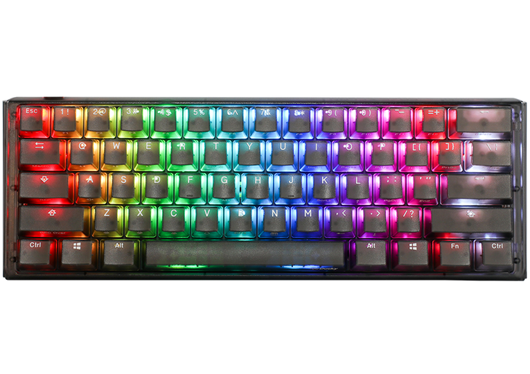 Ducky One 3 - Aura Black Nordic - Mini 60% - Körsbärsbrun - RGB