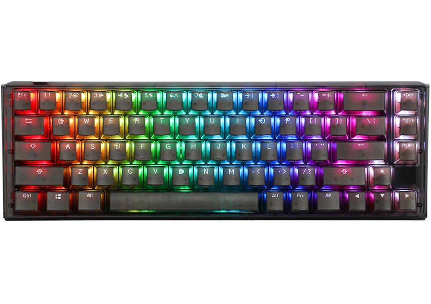 Ducky One 3 - Aura Black Nordic - SF 65% - Körsbärsröd - RGB