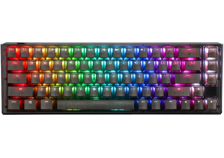 Ducky One 3 - Aura Black Nordic - SF 65% - Körsbärsröd - RGB