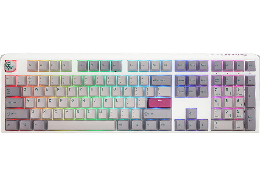 Ducky One 3 - Mist Nordic - Fullstorlek - Körsbärsröd - RGB