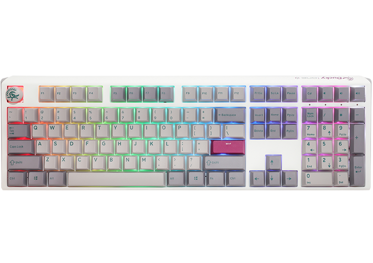 Ducky One 3 - Mist Nordic - Fullstorlek - Körsbärsröd - RGB