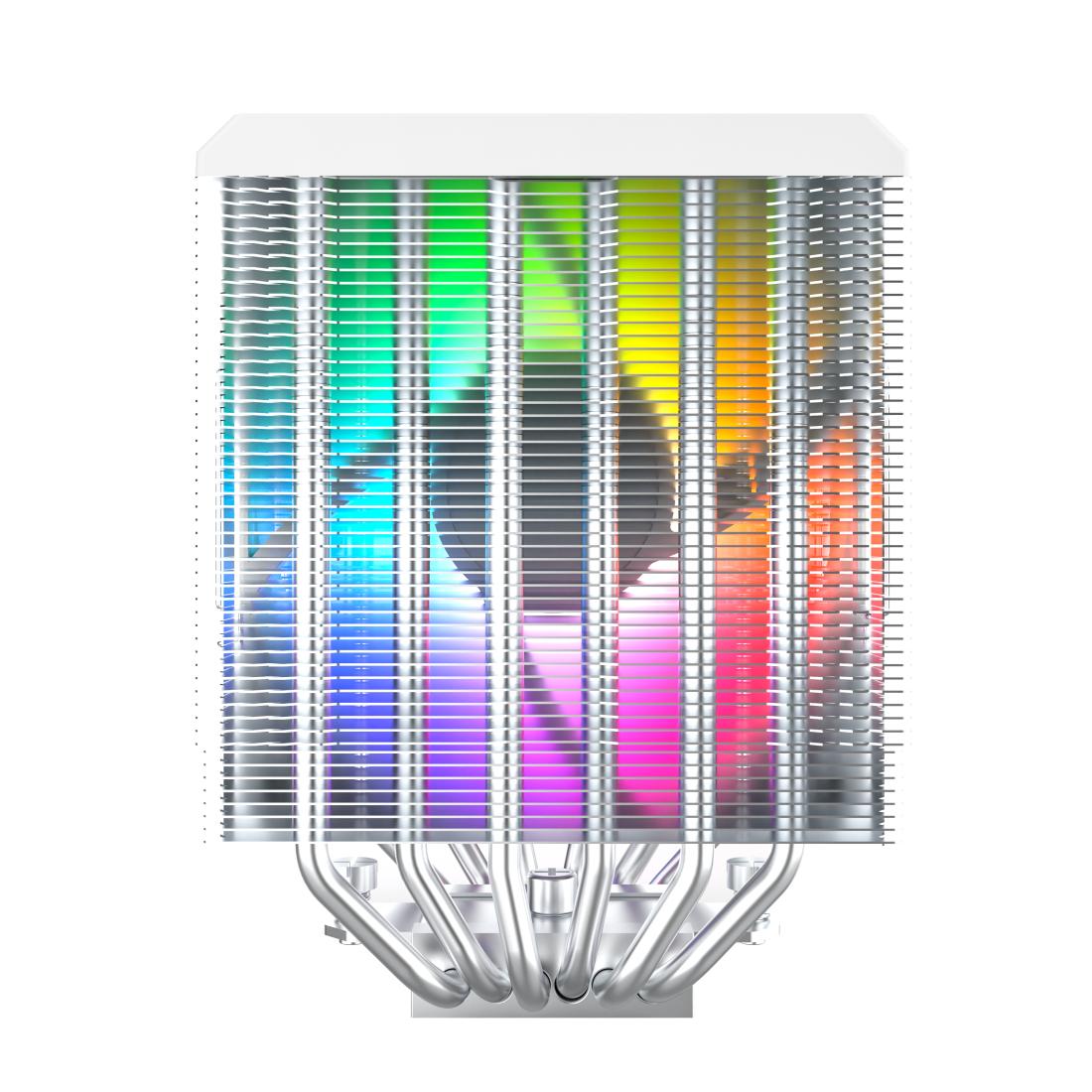 Montech NX600, dual tower, 6 HP CPU Cooler, ARGB, White Telon Technology Co Ltd (Montech)