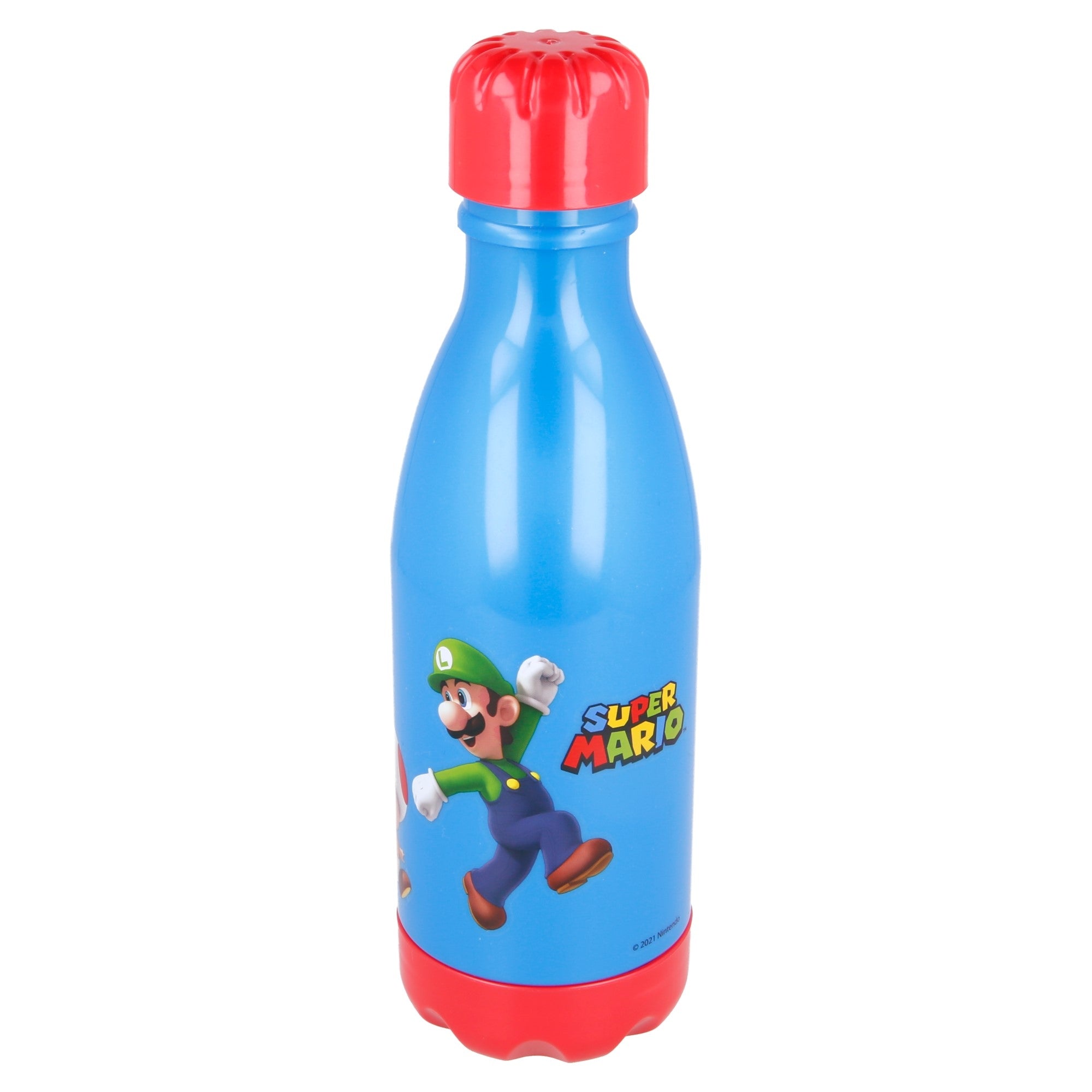 Super Mario - Plastik Vandflaske - Blå - 560 ML