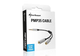 Sharkoon PMP35 Black 3.5mm 4-Pole TRRS to Headphone Microphone Smartphone Headset Adapter Cable Sharkoon