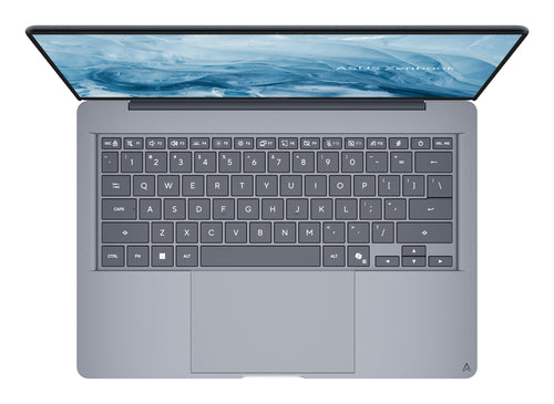 ASUS Zenbook 14 UX3480QA-SF003W – taster og arbejdsflade set ovenfra
