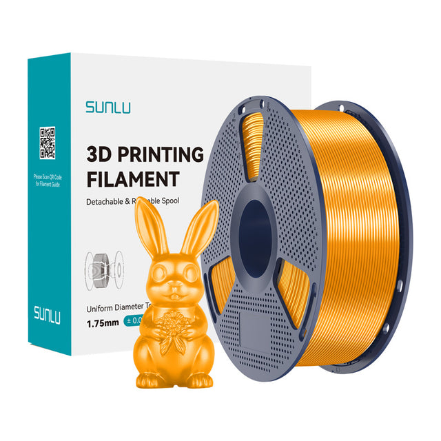 Sunlu PLA+ Silk filament – messingfarvet, 1,75 mm, 1 kg