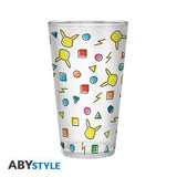 POKEMON Large Glass - Pikachu Pattern - 400 ml x2 Abysse