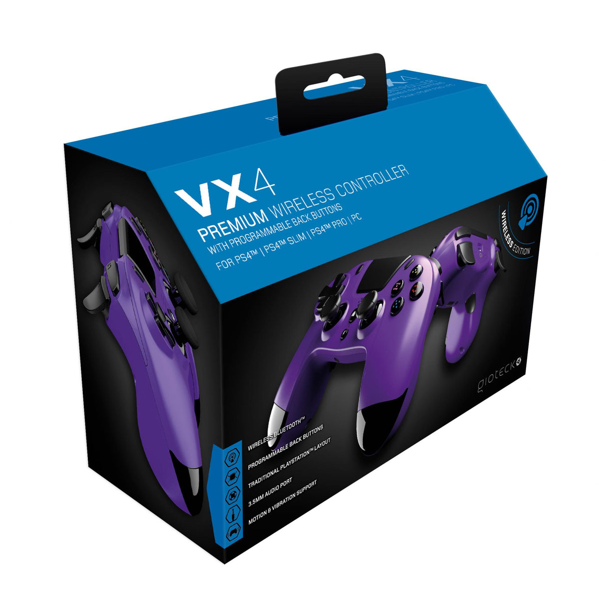 Gioteck VX-4 Trådløs Premium BT Controller (Lilla)